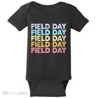 teacher lovers Funny It's Field Day Ya'll Teacher Baby Bodysuit thumb 0