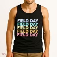 teacher lovers Funny It's Field Day Ya'll Teacher Tank Top thumb 3