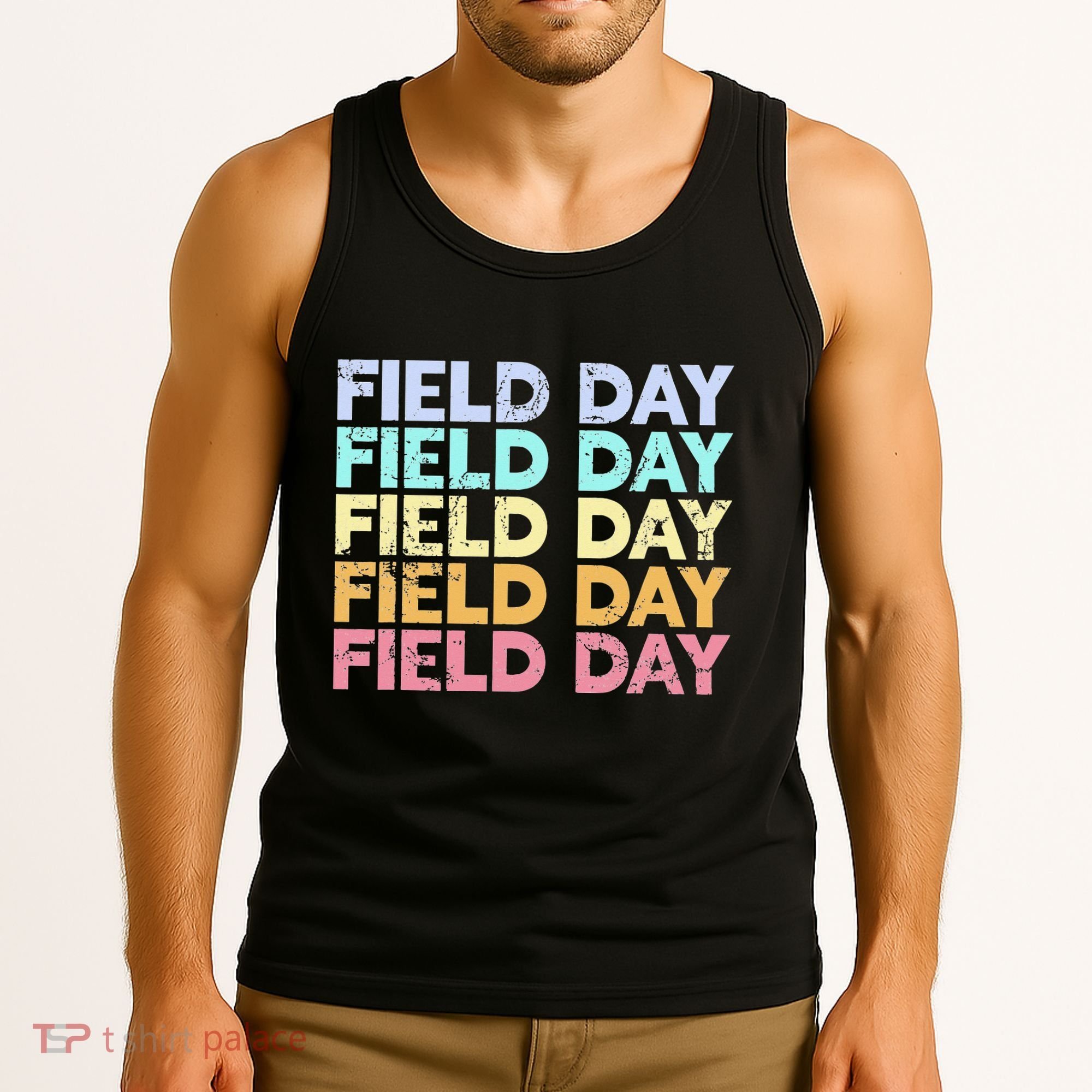 teacher lovers Funny It's Field Day Ya'll Teacher Tank Top