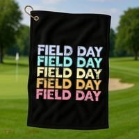 teacher lovers Funny It's Field Day Ya'll Teacher Golf Towel thumb 1