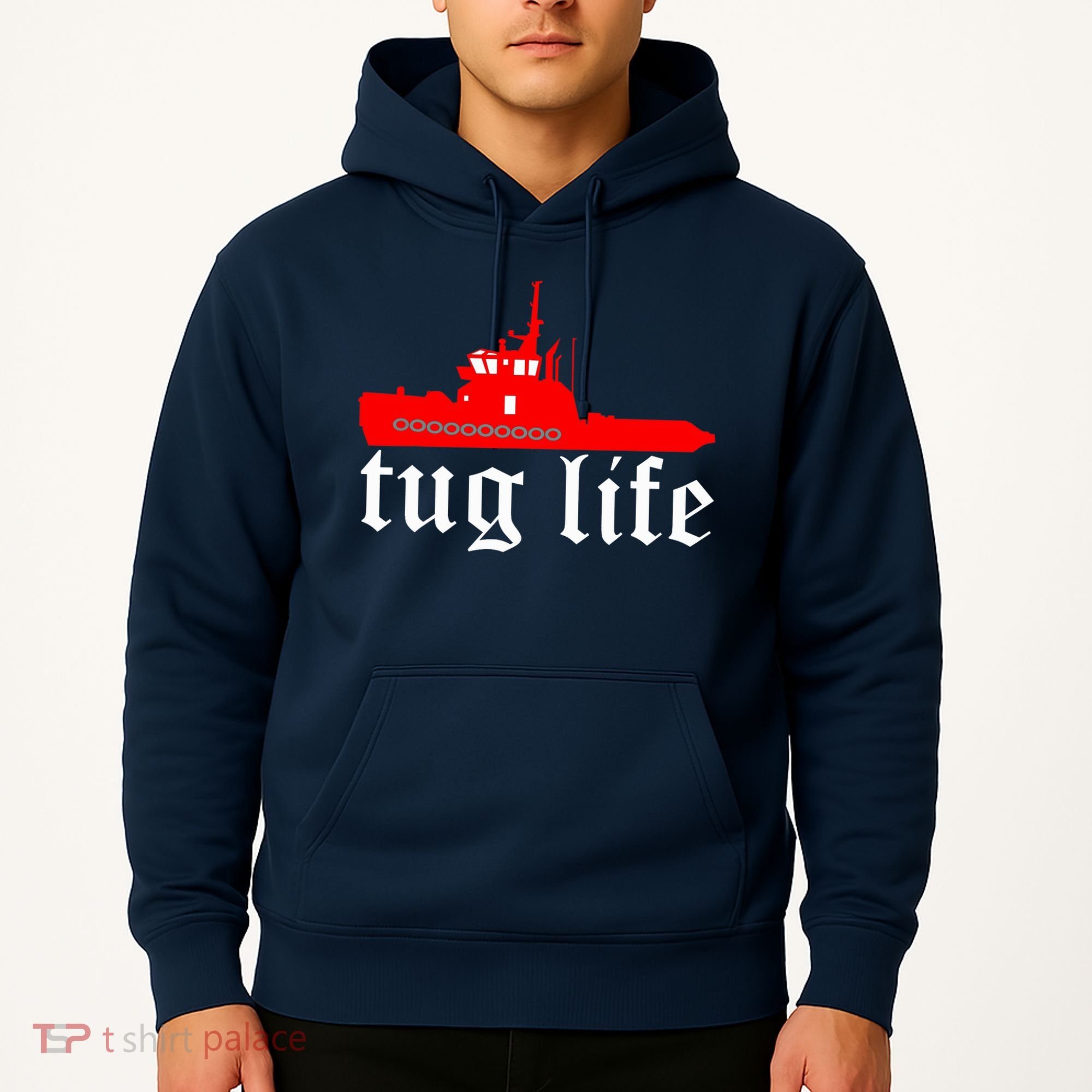 TUG LIFE funny tugboat Hoodie