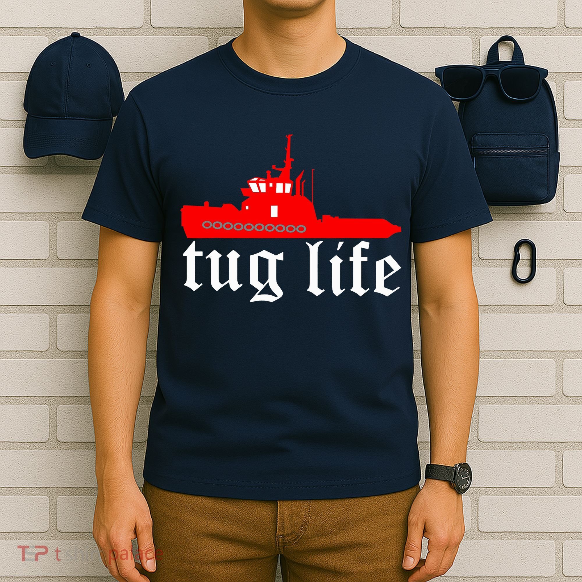 TUG LIFE funny tugboat T-Shirt