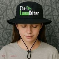 The Lawnfather Funny Lawn Mowing Bucket Hat thumb 3