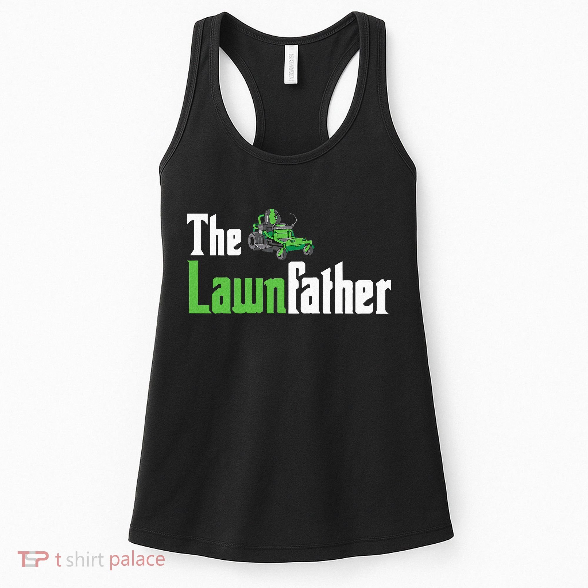 The Lawnfather Funny Lawn Mowing Women's Tank Top