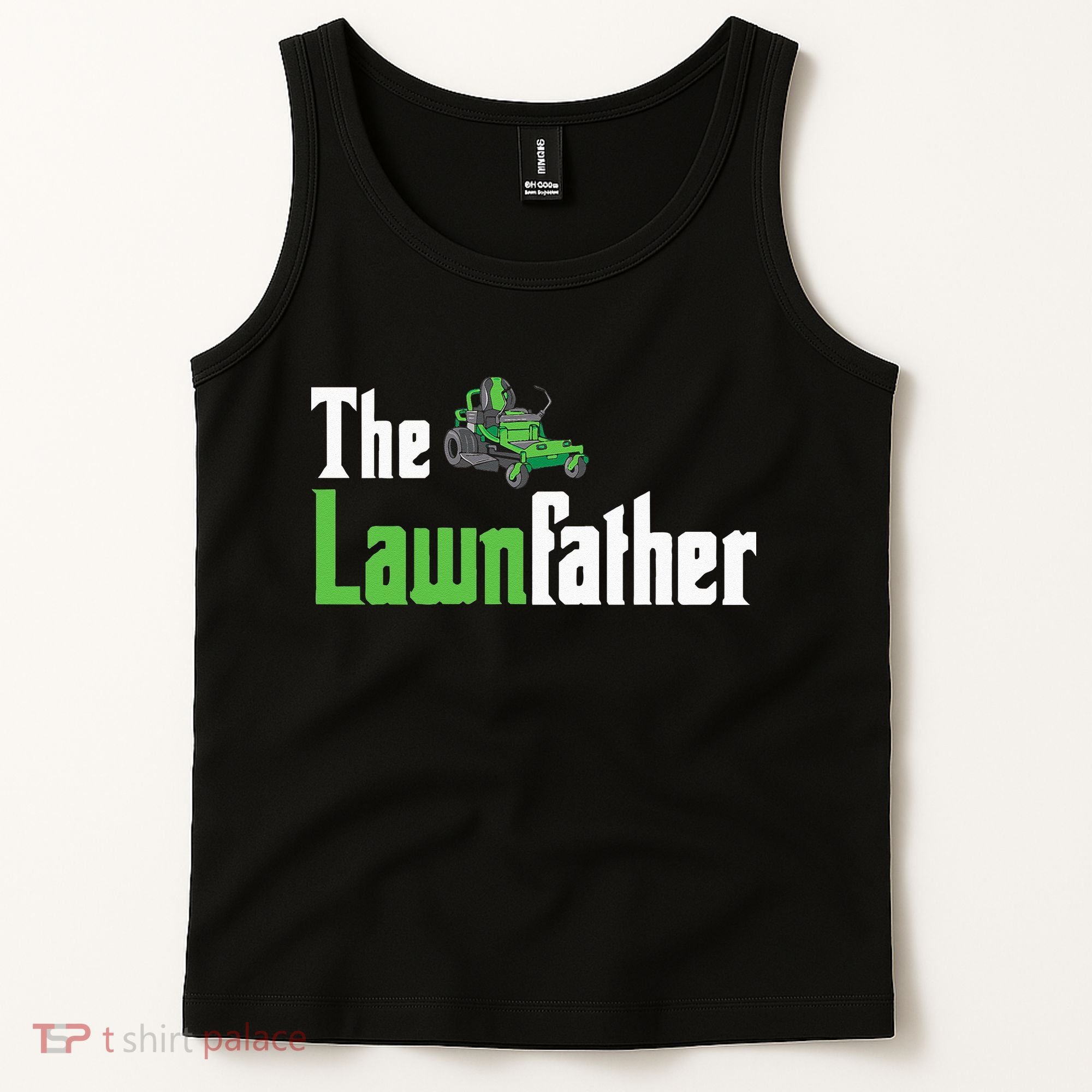 The Lawnfather Funny Lawn Mowing Tank Top