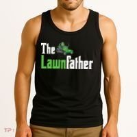 The Lawnfather Funny Lawn Mowing Tank Top thumb 3