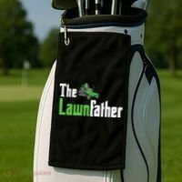 The Lawnfather Funny Lawn Mowing Golf Towel thumb 2
