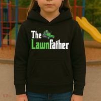 The Lawnfather Funny Lawn Mowing Kids Hoodie thumb 3