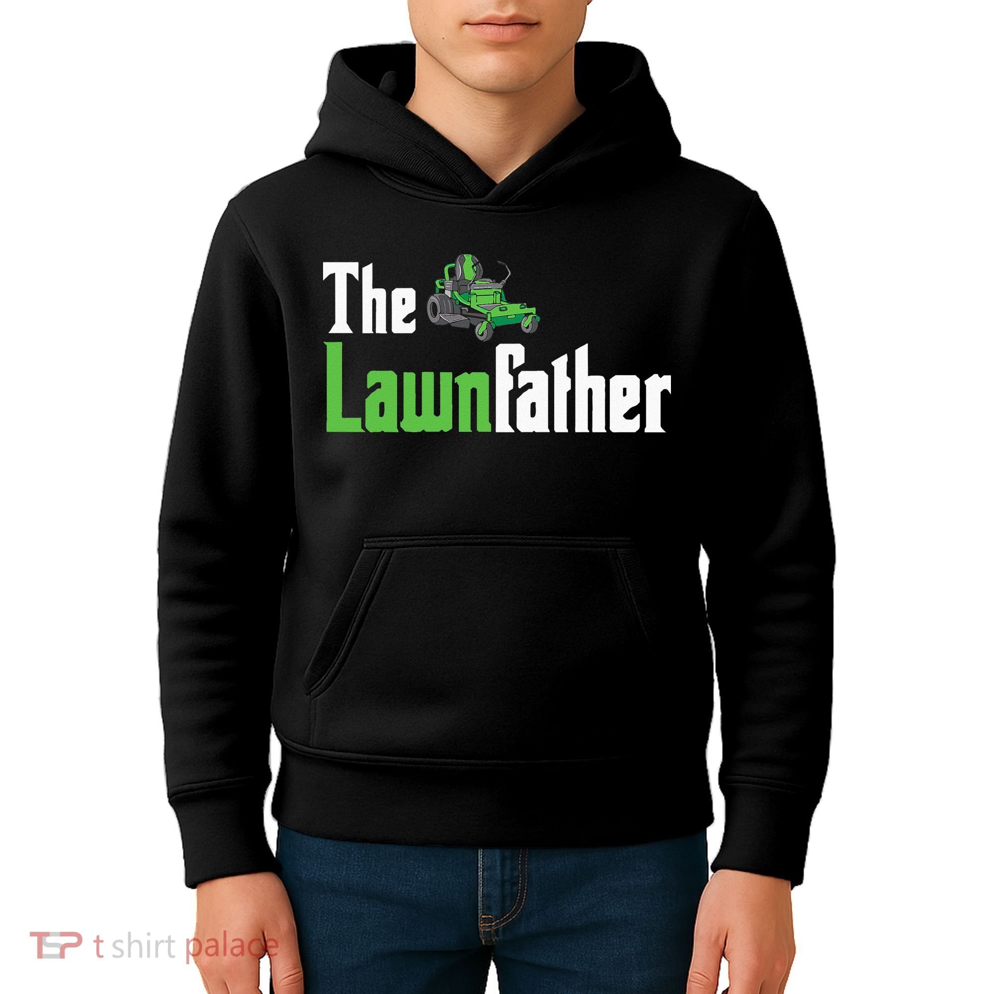 The Lawnfather Funny Lawn Mowing Kids Hoodie