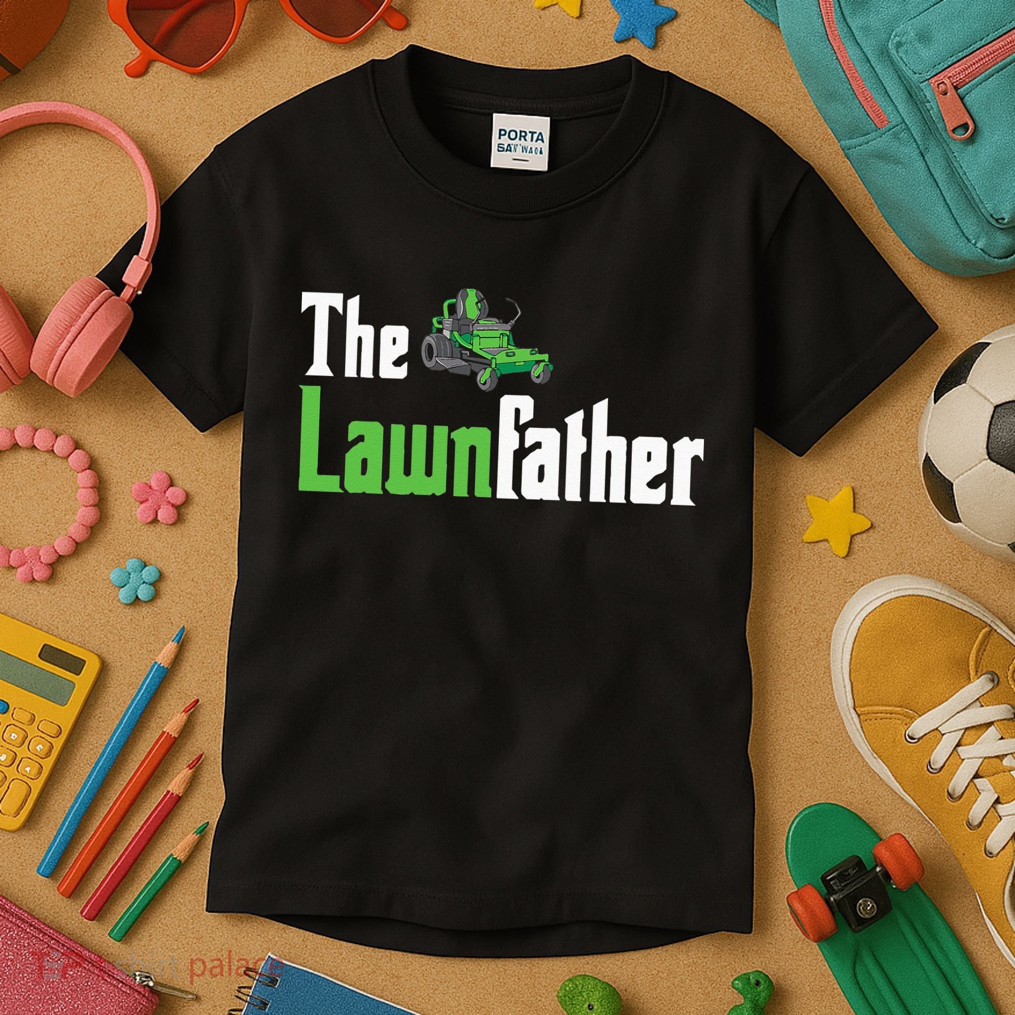 The Lawnfather Funny Lawn Mowing Kids T-Shirt