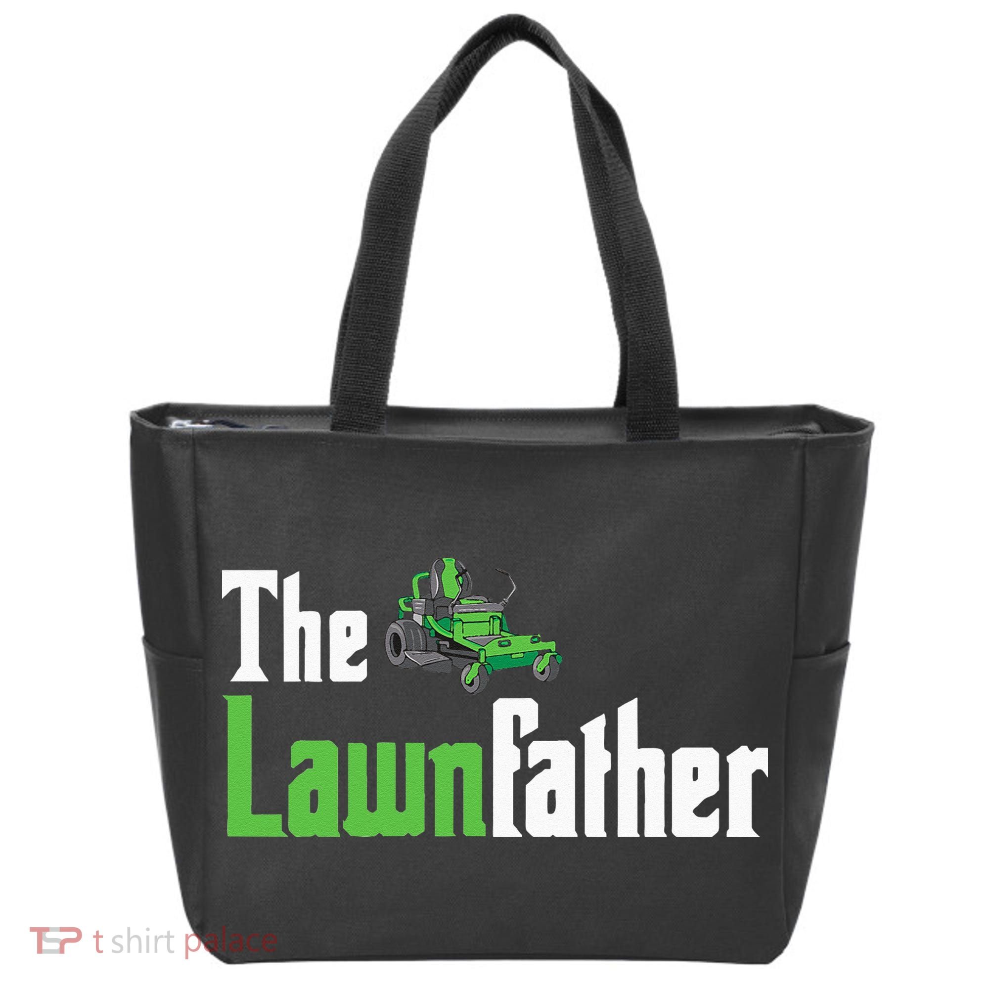 The Lawnfather Funny Lawn Mowing Tote Bag