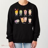 Tea Life Funny Cute Milk Tea Cup Milk Tea Lover Humorous Puns Women's Sweatshirt thumb 0