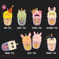 Tea Life Funny Cute Milk Tea Cup Milk Tea Lover Humorous Puns Women's Sweatshirt thumb 2