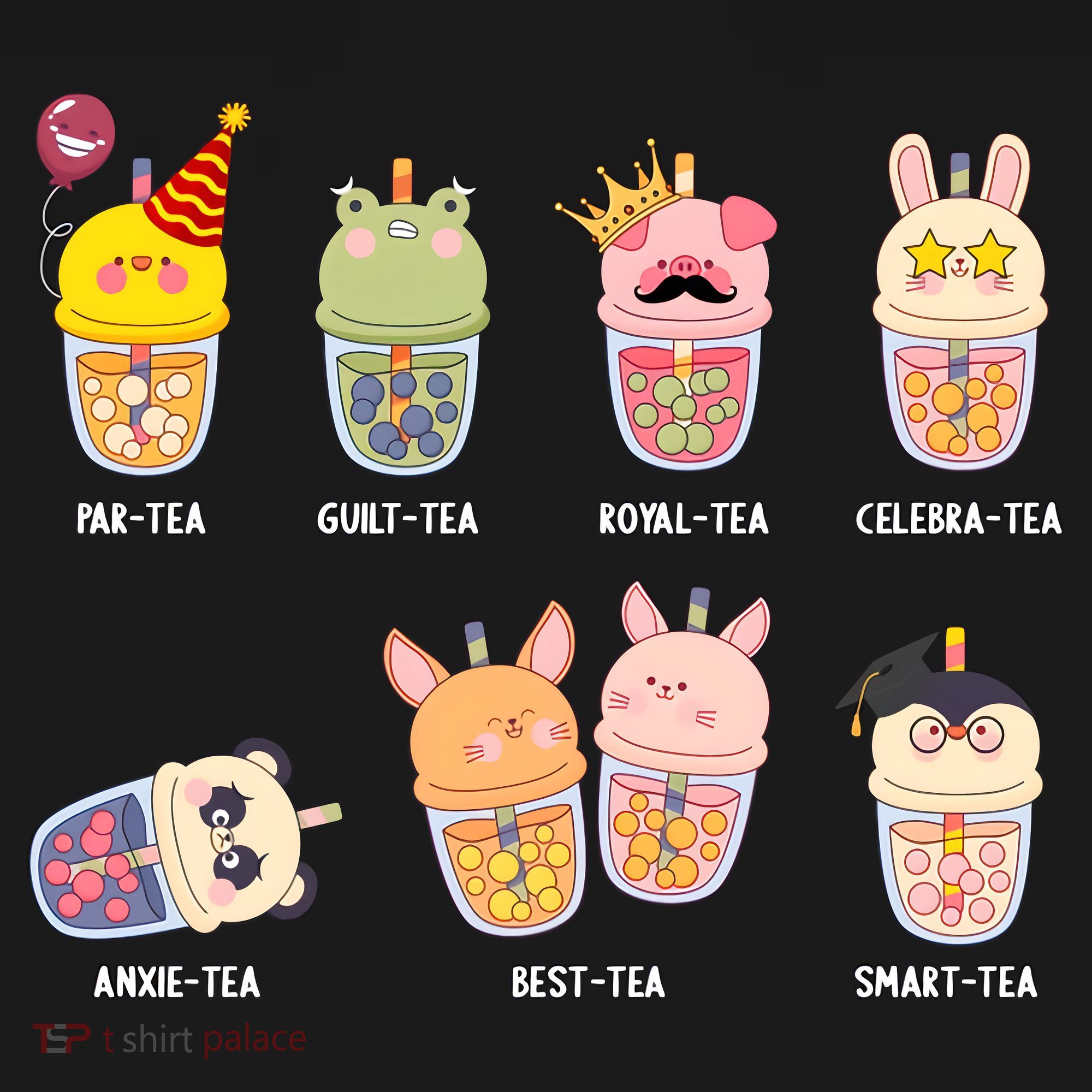 Tea Life Funny Cute Milk Tea Cup Milk Tea Lover Humorous Puns Coaster