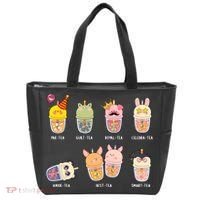 Tea Life Funny Cute Milk Tea Cup Milk Tea Lover Humorous Puns Tote Bag thumb 0