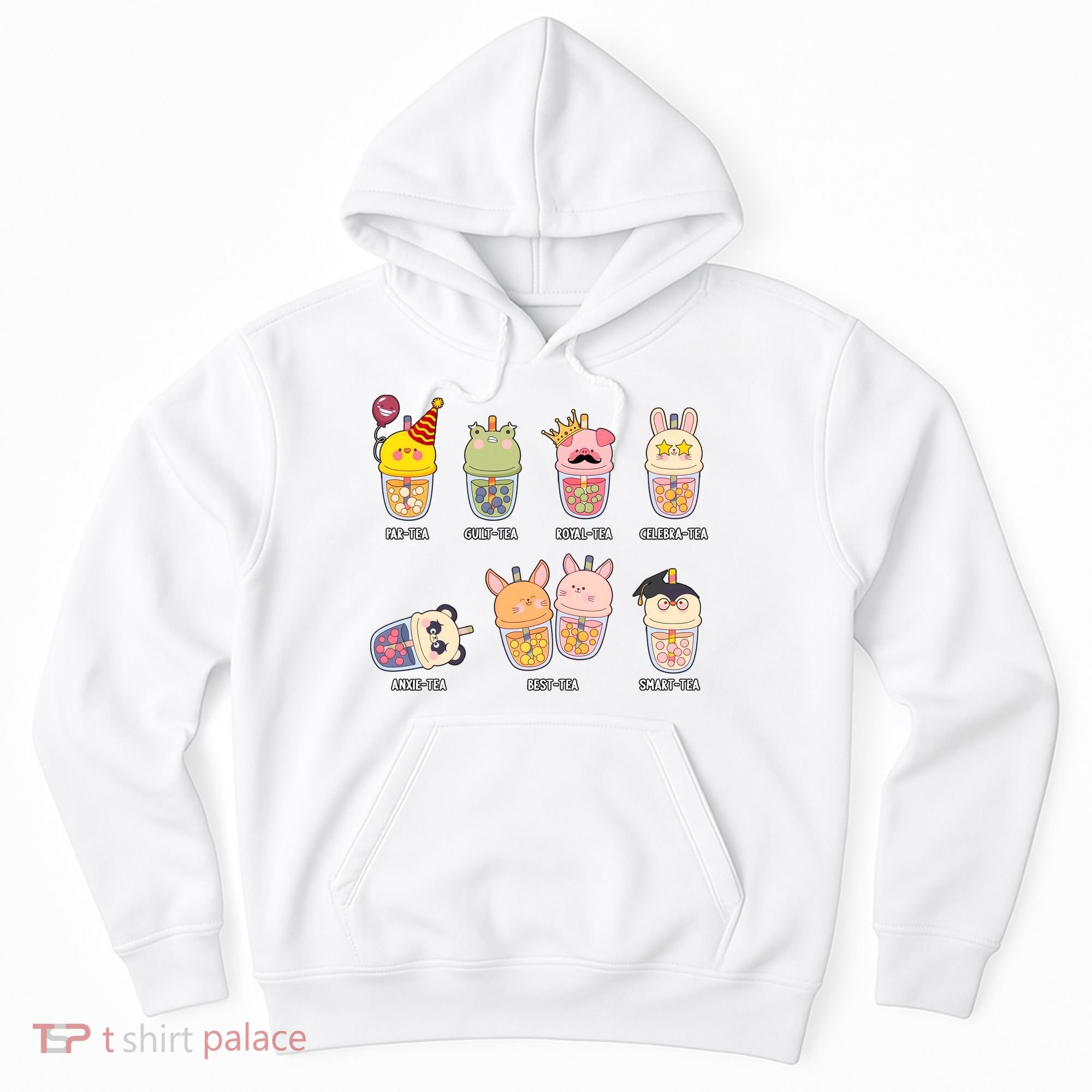 Tea Life Funny Cute Milk Tea Cup Milk Tea Lover Humorous Puns Hoodie