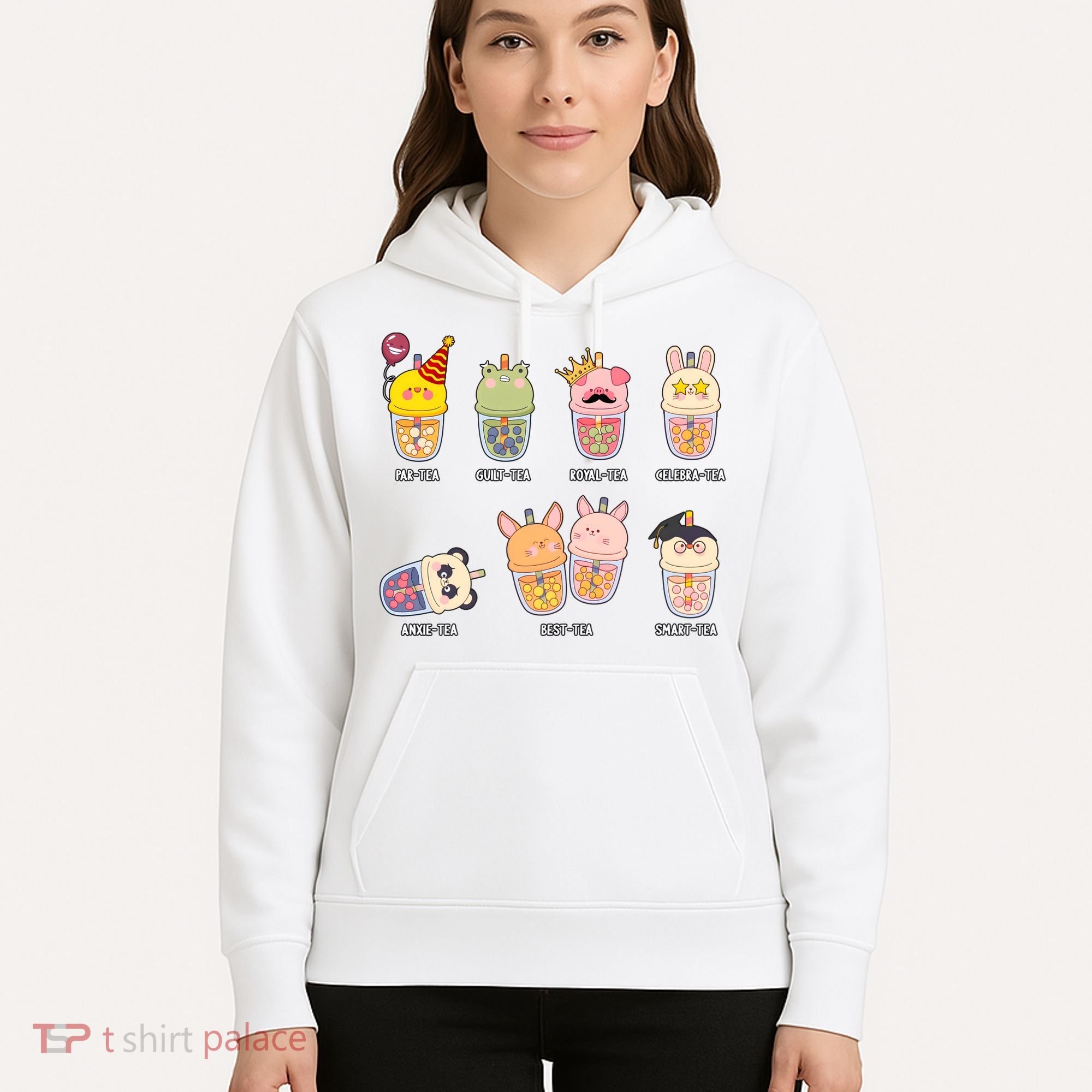 Tea Life Funny Cute Milk Tea Cup Milk Tea Lover Humorous Puns Hoodie