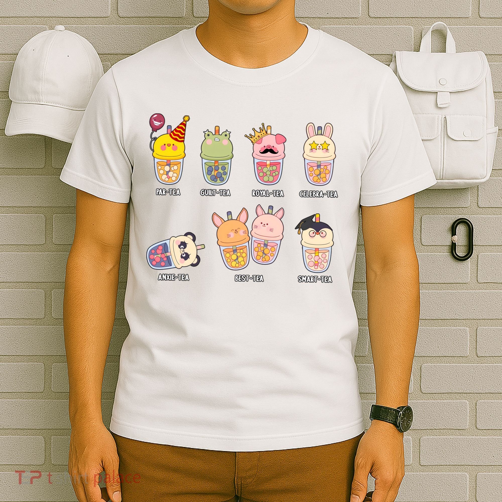Tea Life Funny Cute Milk Tea Cup Milk Tea Lover Humorous Puns T-Shirt