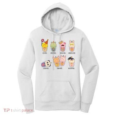 Tea Life Funny Cute Milk Tea Cup Milk Tea Lover Humorous Puns Women's Hoodie