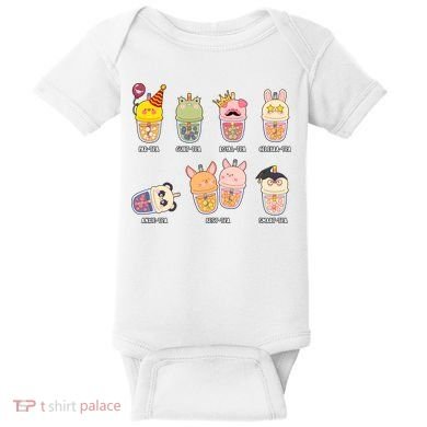 Tea Life Funny Cute Milk Tea Cup Milk Tea Lover Humorous Puns Baby Bodysuit