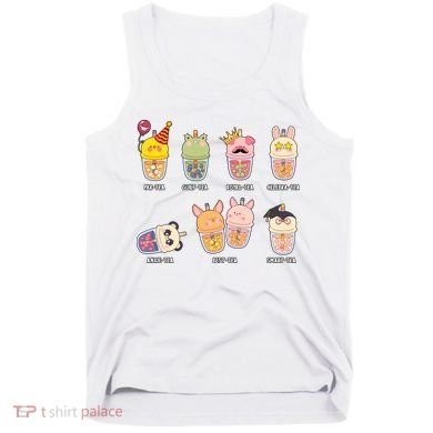 Tea Life Funny Cute Milk Tea Cup Milk Tea Lover Humorous Puns Tank Top