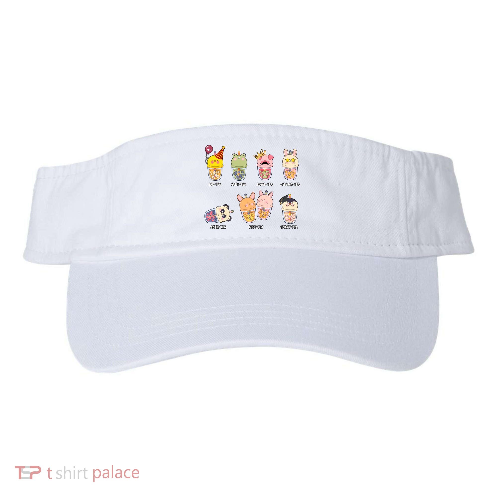 Tea Life Funny Cute Milk Tea Cup Milk Tea Lover Humorous Puns Visor