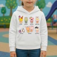 Tea Life Funny Cute Milk Tea Cup Milk Tea Lover Humorous Puns Kids Hoodie thumb 3