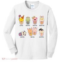 Tea Life Funny Cute Milk Tea Cup Milk Tea Lover Humorous Puns Kids Long Sleeve Shirt thumb 0