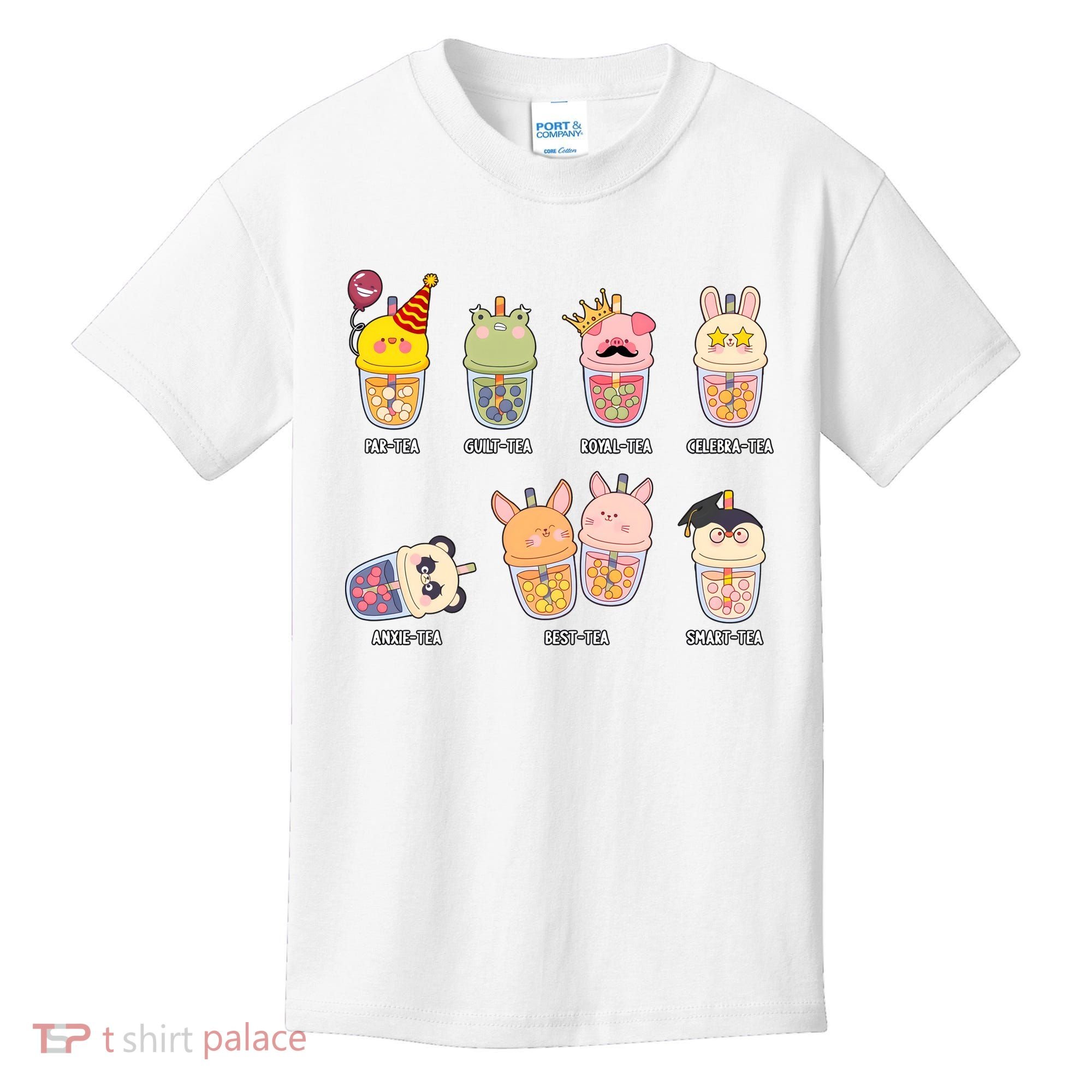 Tea Life Funny Cute Milk Tea Cup Milk Tea Lover Humorous Puns Kids T-Shirt