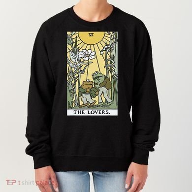 The Lovers Frog Toad Tarot Card Cottagecore Frog Lover Women's Sweatshirt
