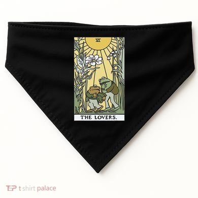 The Lovers Frog Toad Tarot Card Cottagecore Frog Lover USA-Made Doggie Bandana