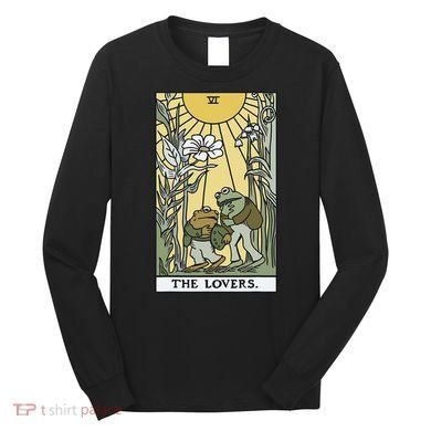 The Lovers Frog Toad Tarot Card Cottagecore Frog Lover Long Sleeve Shirt