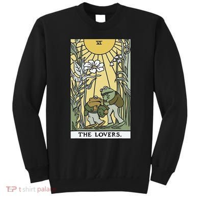 The Lovers Frog Toad Tarot Card Cottagecore Frog Lover Sweatshirt