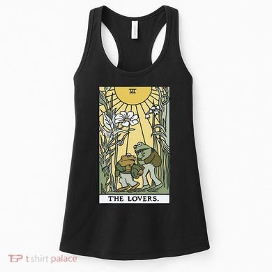 The Lovers Frog Toad Tarot Card Cottagecore Frog Lover Women's Tank Top