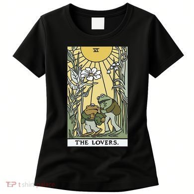The Lovers Frog Toad Tarot Card Cottagecore Frog Lover Women's T-Shirt
