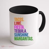 Tacos Lime Fiesta Tequila Sunshine Margaritas Cindo De Mayo Coffee Mug thumb 1