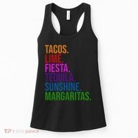 Tacos Lime Fiesta Tequila Sunshine Margaritas Cindo De Mayo Women's Tank Top thumb 0