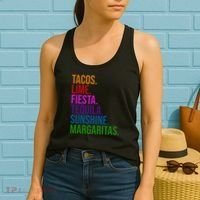 Tacos Lime Fiesta Tequila Sunshine Margaritas Cindo De Mayo Women's Tank Top thumb 2