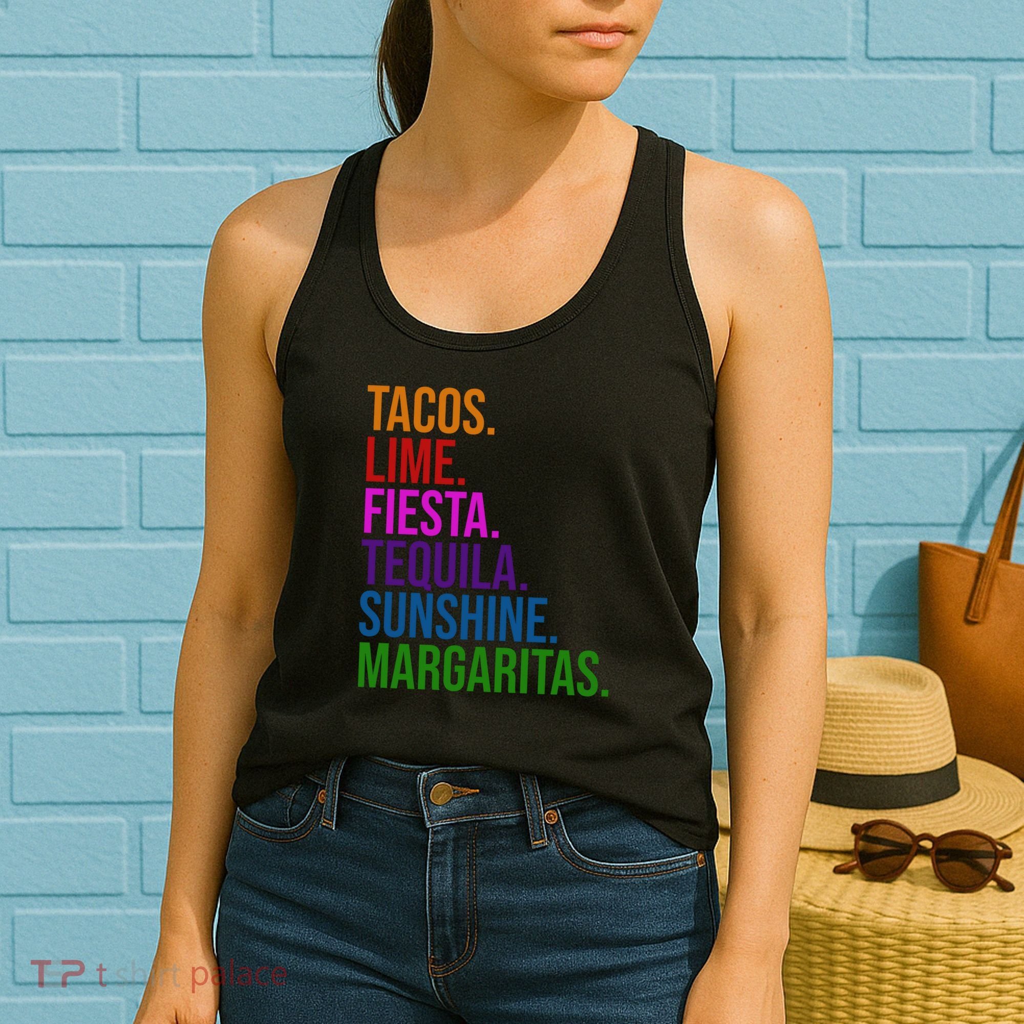 Tacos Lime Fiesta Tequila Sunshine Margaritas Cindo De Mayo Women's Tank Top