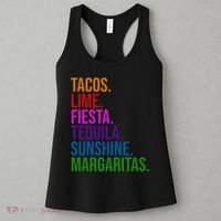 Tacos Lime Fiesta Tequila Sunshine Margaritas Cindo De Mayo Women's Tank Top thumb 3