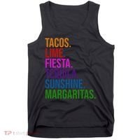 Tacos Lime Fiesta Tequila Sunshine Margaritas Cindo De Mayo Tank Top thumb 0