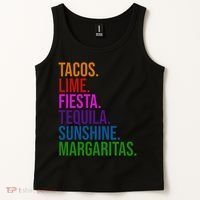 Tacos Lime Fiesta Tequila Sunshine Margaritas Cindo De Mayo Tank Top thumb 2
