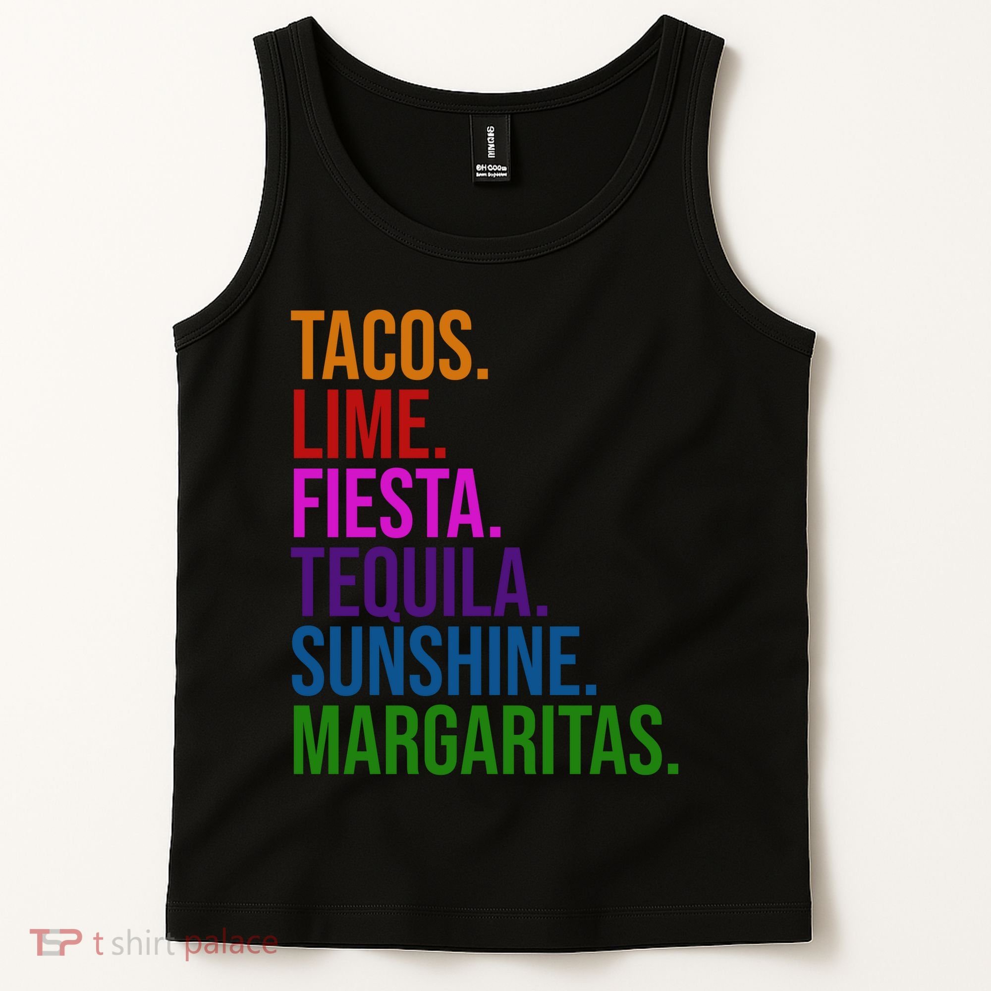 Tacos Lime Fiesta Tequila Sunshine Margaritas Cindo De Mayo Tank Top