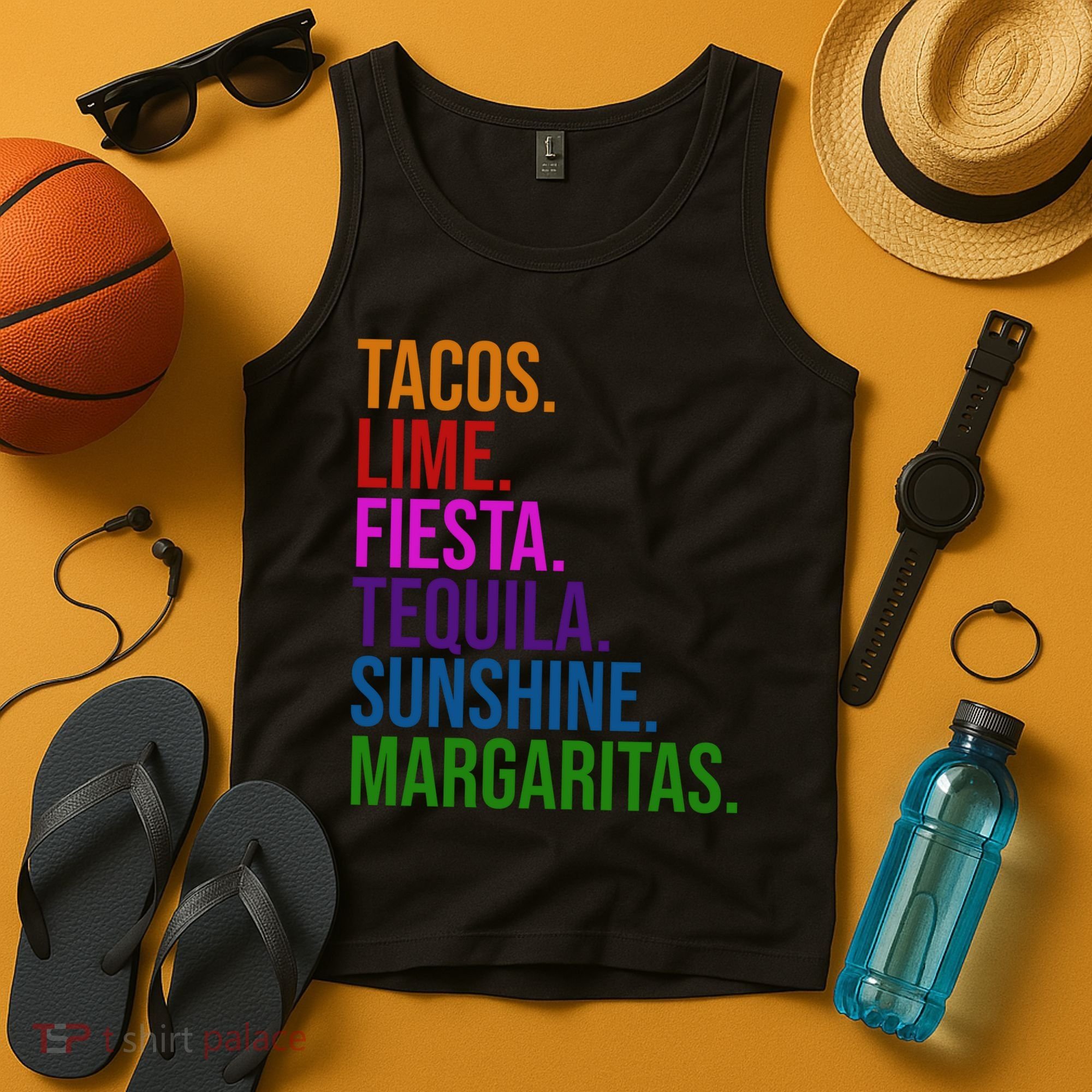 Tacos Lime Fiesta Tequila Sunshine Margaritas Cindo De Mayo Tank Top