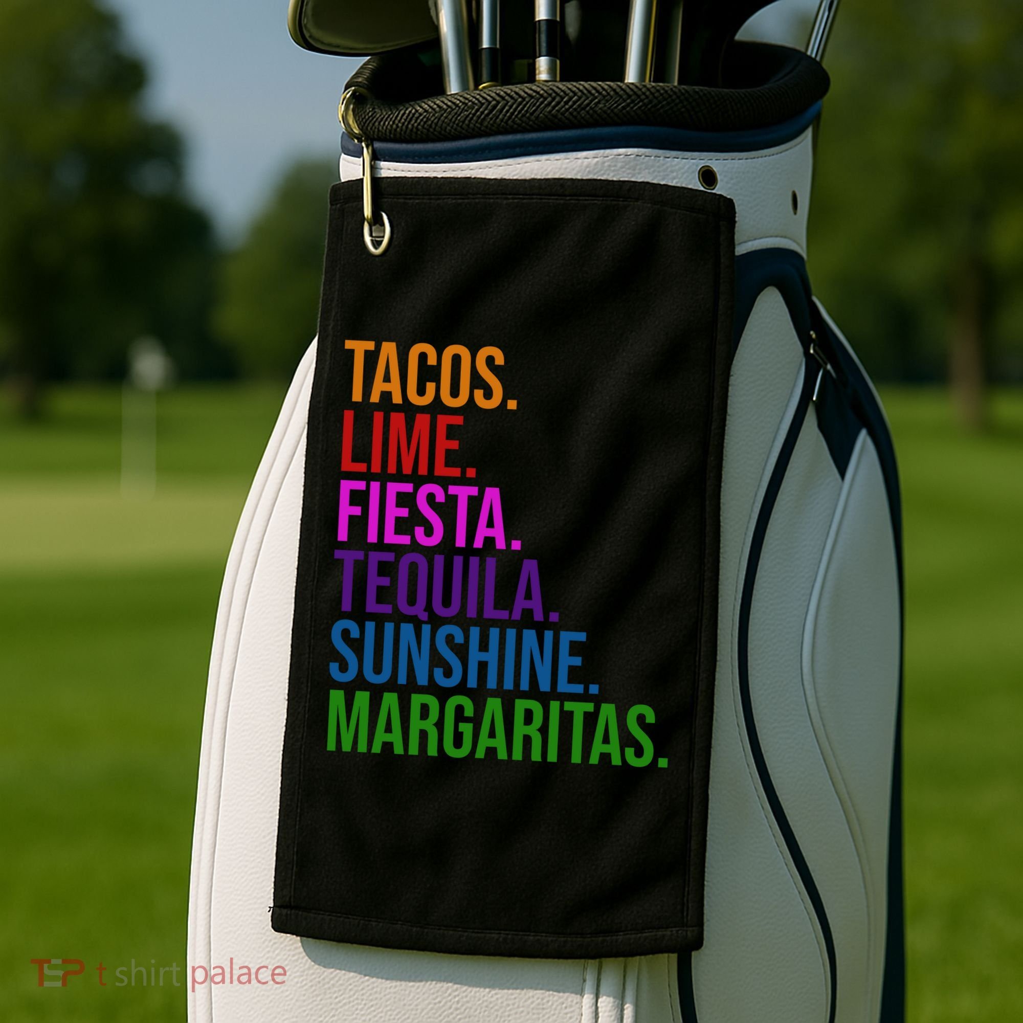 Tacos Lime Fiesta Tequila Sunshine Margaritas Cindo De Mayo Golf Towel