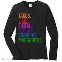 Tacos Lime Fiesta Tequila Sunshine Margaritas Cindo De Mayo Women's Long Sleeve Shirt thumb 0