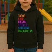 Tacos Lime Fiesta Tequila Sunshine Margaritas Cindo De Mayo Kids Hoodie thumb 3