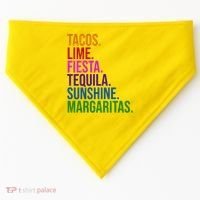 Tacos Lime Fiesta Tequila Sunshine Margaritas Cindo De Mayo USA-Made Doggie Bandana thumb 0