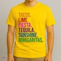 Tacos Lime Fiesta Tequila Sunshine Margaritas Cindo De Mayo T-Shirt thumb 3