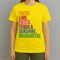 Tacos Lime Fiesta Tequila Sunshine Margaritas Cindo De Mayo T-Shirt thumb 4